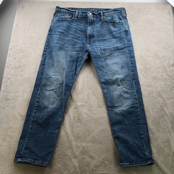 Levi's Mens Jeans Size 38x32 502 Slim Straight Classic Casual Blue Denim Pockets - Picture 12 of 13